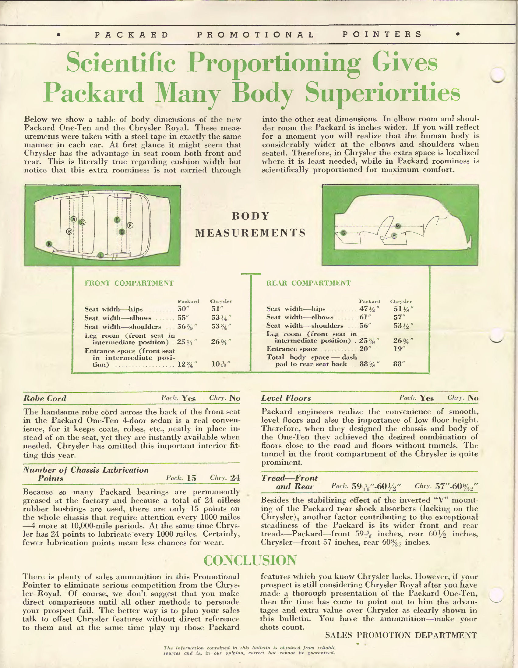 1940 Packard vs Chrysler Comparison Folder Page 2